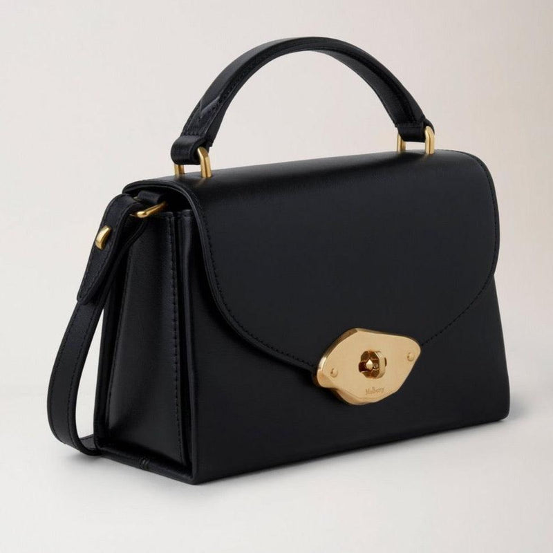 Mulberry Small Lana Top Handle Black High Gloss Leather - Mulberry Lana - HH9268/615A100