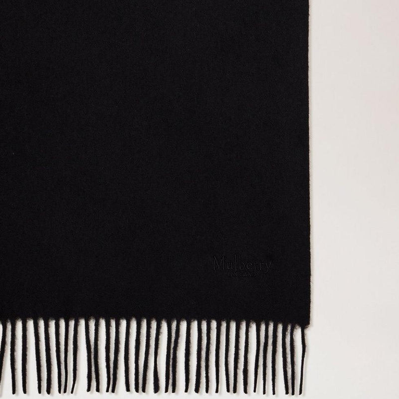 Mulberry Small Solid Merino Wool Scarf Black - Tørklæder - VS4318/946A100