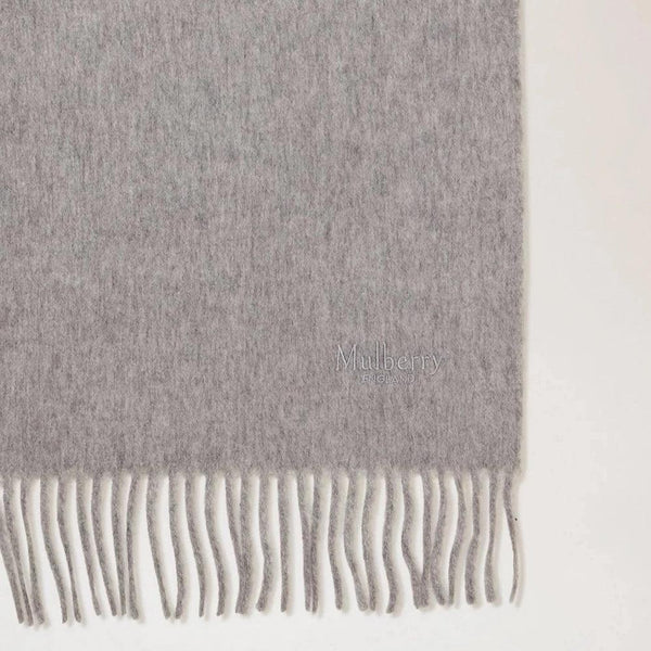 Mulberry Small Solid Merino Wool Scarf Grey - Tørklæder - VS4318/946C914