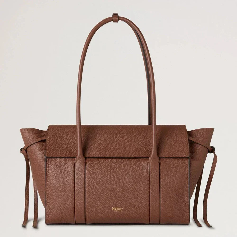 Mulberry Weich Bayswater Bright Oak Heavy Grain Handtasche aus braunem Leder, Vorderansicht. Modell HH9721736G222