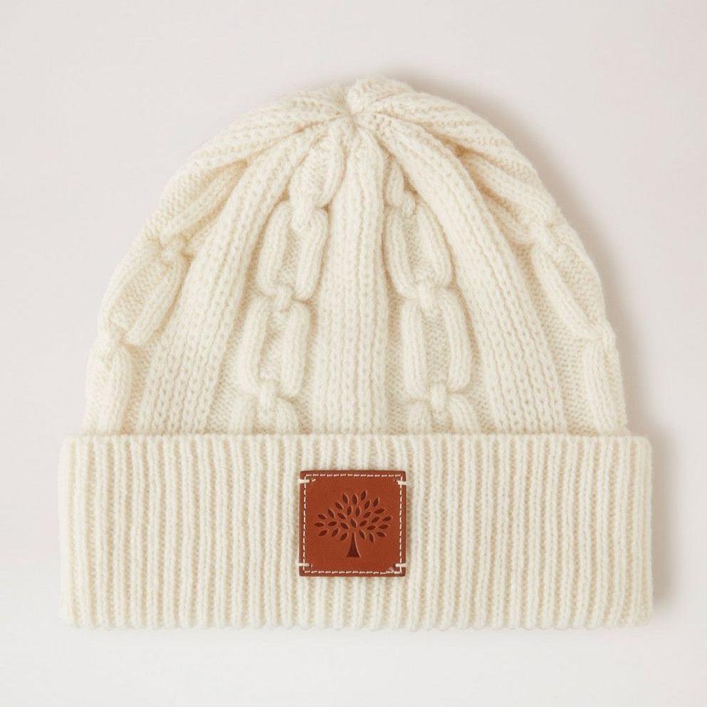 Mulberry Softie Chain Cable Beanie Ecru - Accessories - VH4122/996H135