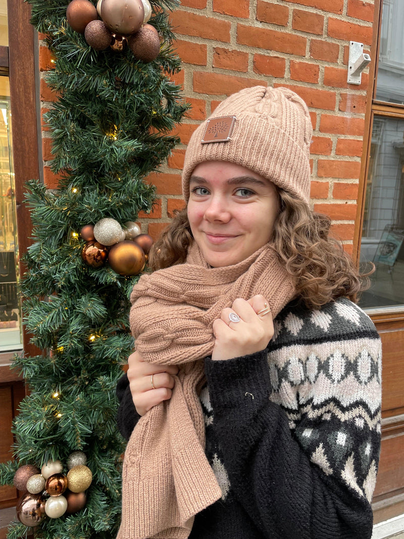 Mulberry Softie Chain Cable Knit Scarf Maple - Tørklæder - VS4760/969E631