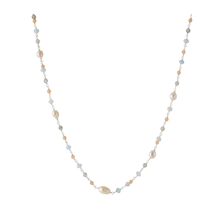 Pernille Corydon Mellow Blue Halskette – Silber