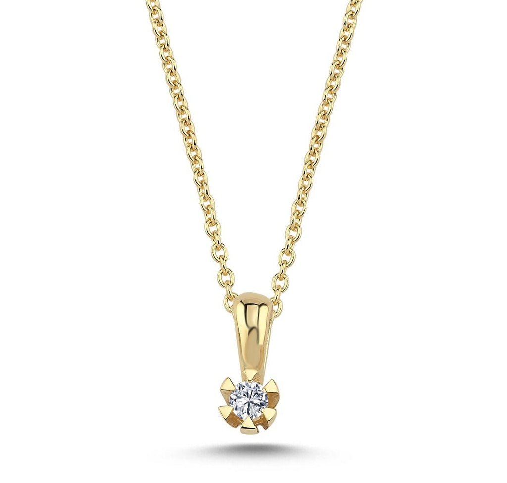 Nuran 14kt Star Vedhæng 0.03ct W.Si - Vedhæng - V1964-003-PATZRG