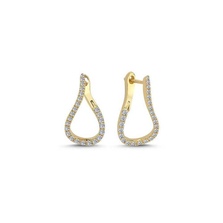 Nuran 14kt Valentina Diamant Ohrstecker m. 0,55 ct WSI präsentiert elegante tropfenförmige Goldohrstecker mit funkelnden Diamanten. Modell O2460-055-RG.