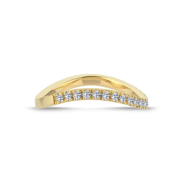Nuran 14kt Valentina Ring 0,25ct WSI. Eleganter Goldring mit einer Reihe funkelnder Diamanten. Modell a2460-025-rg-001-2