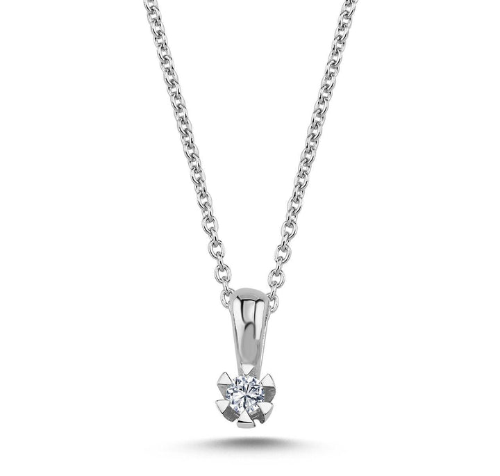 Nuran Star 14kt Hvidguld Vedhæng 0.05ct W.Si - Vedhæng - V1964-005-PATZHG