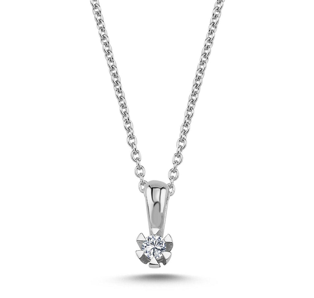 Nuran Star 14kt Hvidguld Vedhæng 0.05ct W.Si - Vedhæng - V1964-005-PATZHG