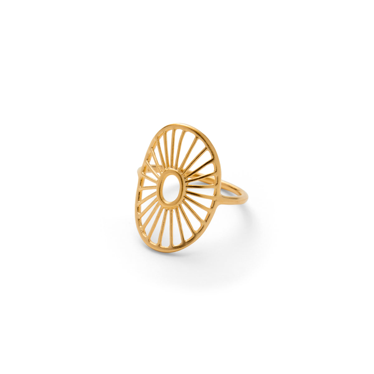 Pernille Corydon Daylight Signature Open Sunburst Design vergoldeter Ring, Modell R-572-GP-001