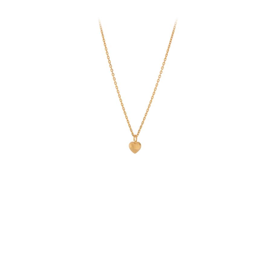 Pernille Corydon Love Halskette aus vergoldetem Silber mit kleinem Herzanhänger, Modell N-385-GP