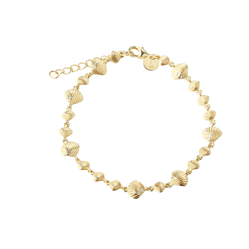 Aqua Dulce Shelly Armband aus vergoldetem Silber