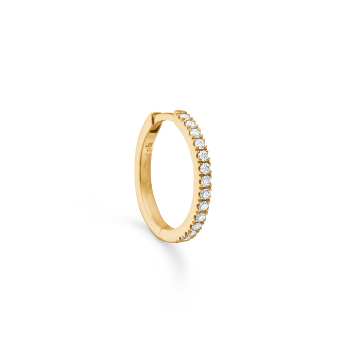 RO Copenhagen Rock Classic Diamond Creole Kleiner Ohrring aus 18 Karat Gold mit Diamanten, Modell E110Y110-1.
