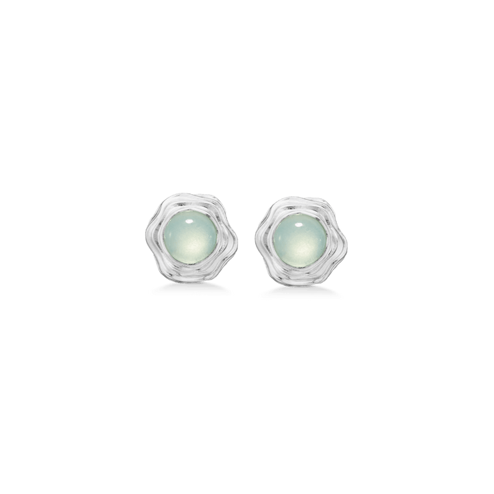 studio-z-endless-waves-solv-ear studs-with-green-zirconia, silberne Ohrstecker mit grünem Zirkonia in Wellenform, Modell 7117913-1