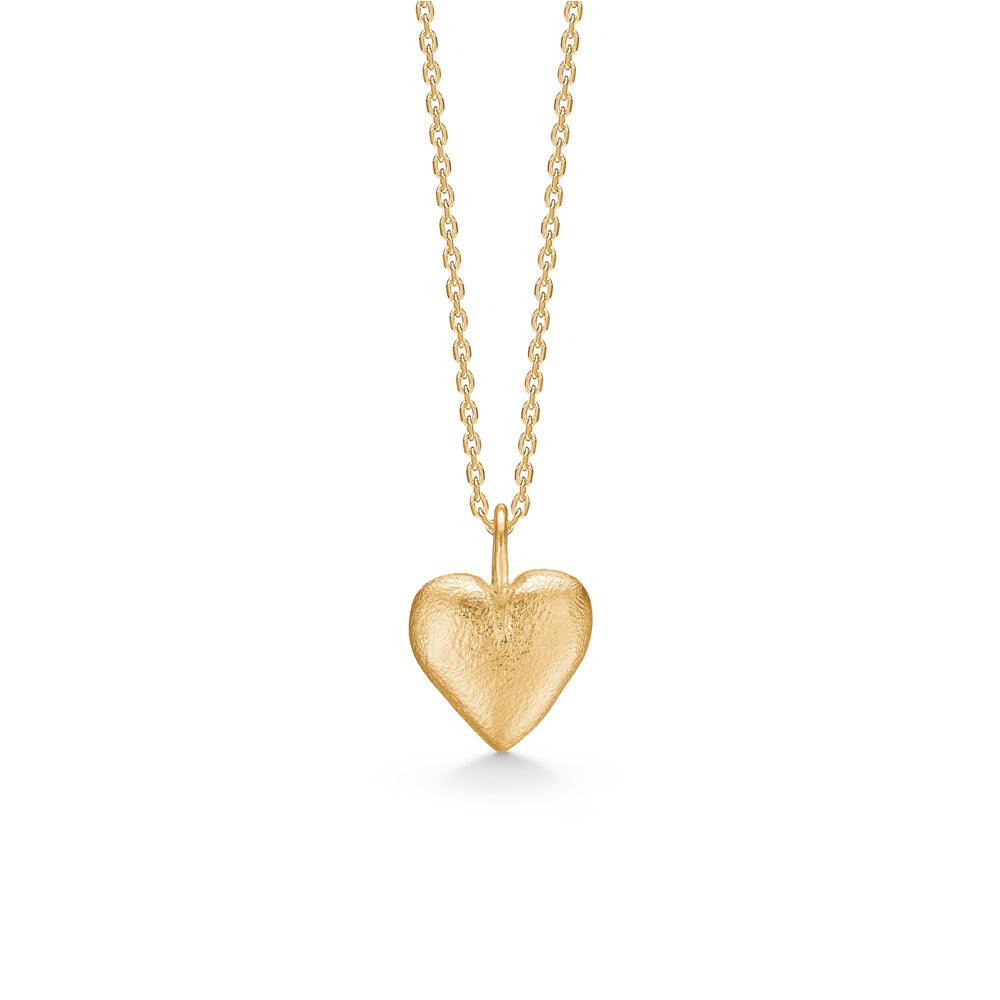 Studio Z Vergoldete Beloved Heart Halskette mit mattierter Oberfläche und Kette im Gold-Look. Modell 7220866-1