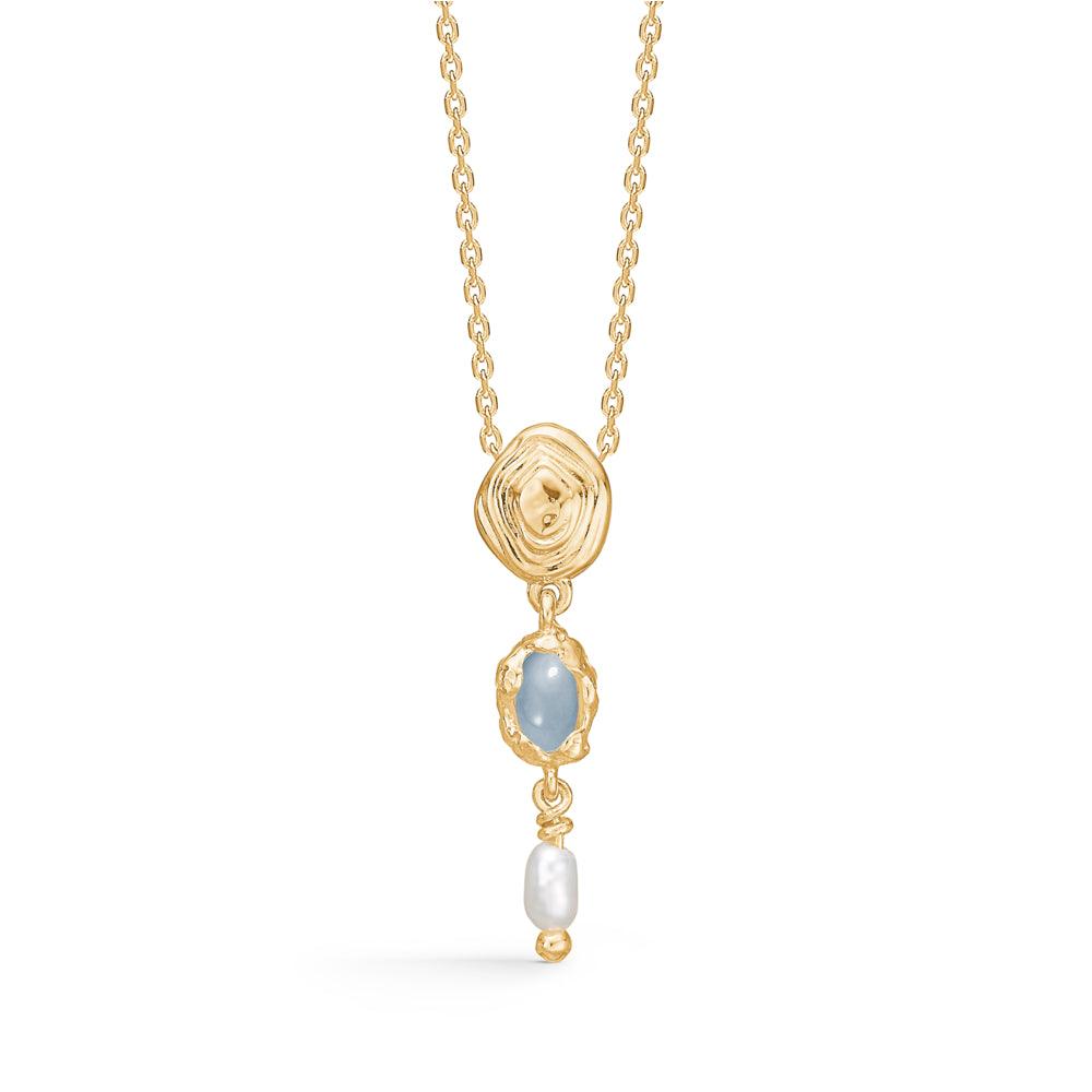 studio-z-shell-gold-platted-necklace-duck-pendant-with-pearl Wunderschöne vergoldete Kette mit einzigartigem Anhänger und Süßwasserperle. Modell 7227858-1