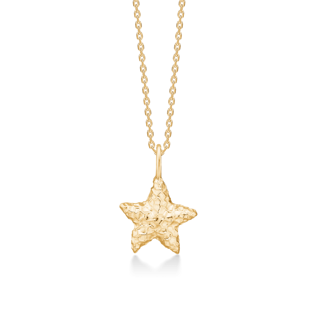 studio-z-starfish-luster-gold-lated-starfish-necklace zeigt Halskette mit vergoldetem Seestern-Anhänger. Modell 7220903-1.
