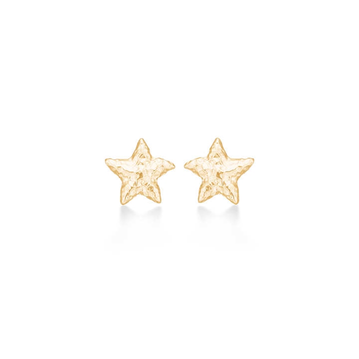 Studio Z Starfish Lustre vergoldete Seestern-Ohrringe in mittlerer Größe mit mattgoldenem Finish, Modell 7210902-1.