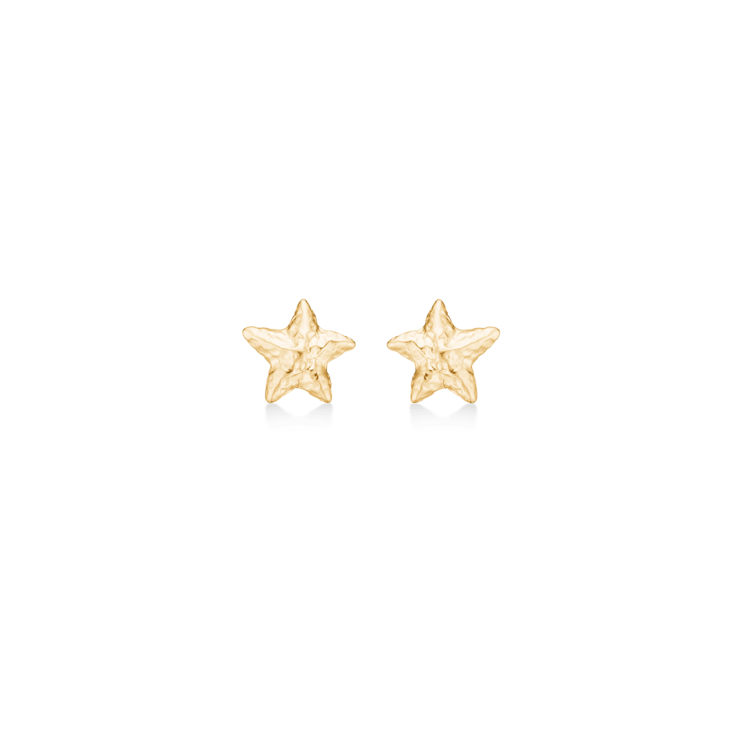 Studio Z Starfish Lustre Forgyldte Søstjerne Ørestikker Small - Øreringe - 7210901