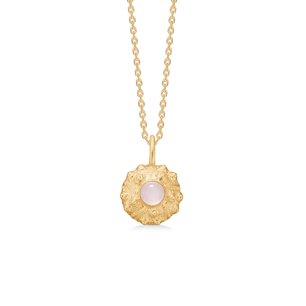 Studio Z Urchin Elegance Forgyldt Halskæde med Rosa Zirkonia - Halskæde - 7227919