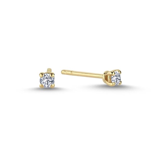 Nuran The One Diamant-Ohrstecker – 14 Karat Gold mit 2 x 0,07 ct. W.si
