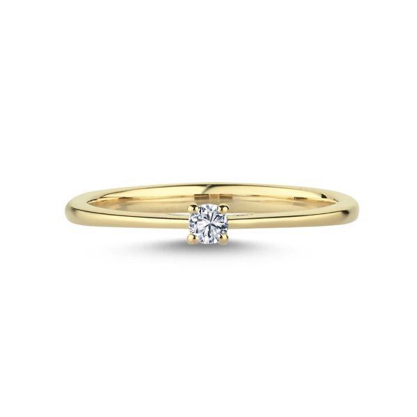 Nuran The One Ring – 14 Karat Gold mit 0,07 ct W.si-Diamant