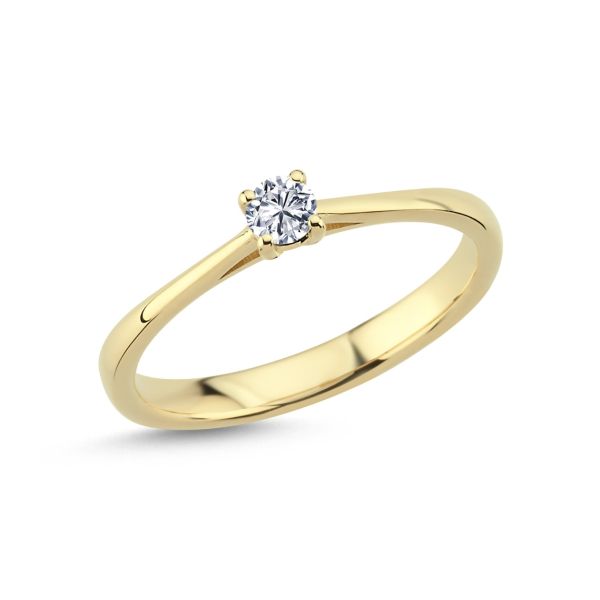 Nuran The One Ring – 14 Karat Gold mit 0,13 ct W.si-Diamant