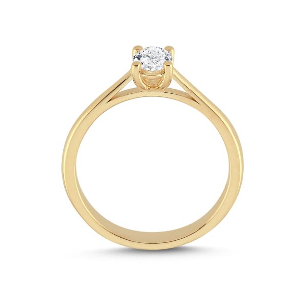 Nuran The One Oval Ring – 14 Karat Gold mit 0,50 ct W.Si-Diamant