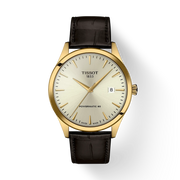 TISSOT CLASSIC DREAM POWERMATIC 80 – GOLD PVD / BRAUNES LEDERARMBAND