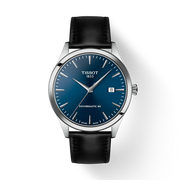 TISSOT CLASSIC DREAM POWERMATIC 80 LEDERARMBAND / BLAUES ZIFFERBLATT