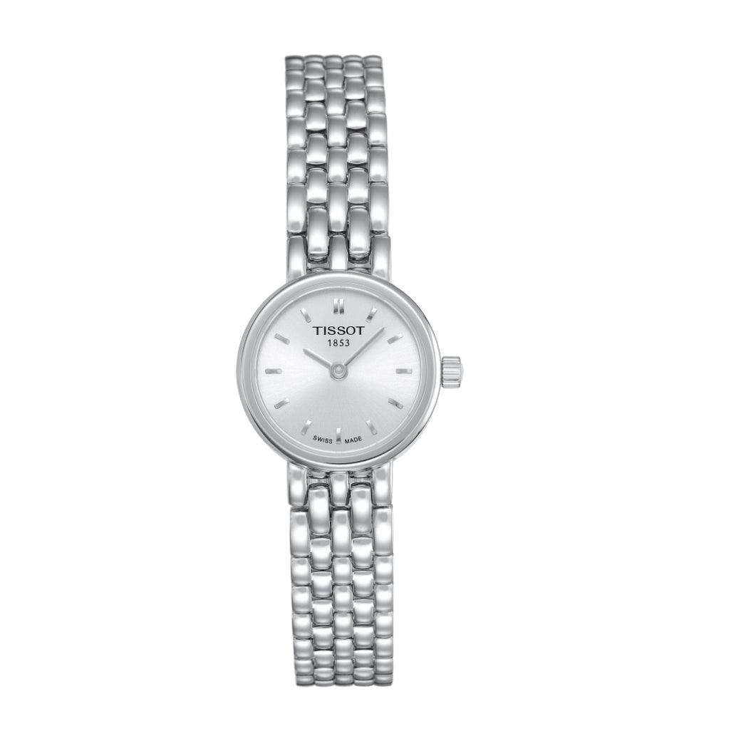 Tissot Lovely T0580091103100 Damenuhr mit silbernem Zifferblatt und Stahlkette, Modell T0580091103100