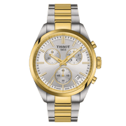 TISSOT PR 100 CHRONOGRAPH PVD MIT SILBERNEM ZIFFERBLATT