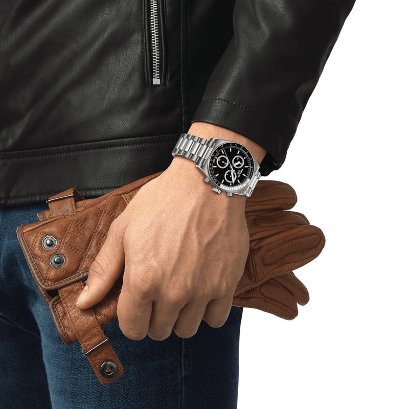 TISSOT PR516 CHRONOGRAPH MED SORT URSKIVE - Herreur - T1494171105100