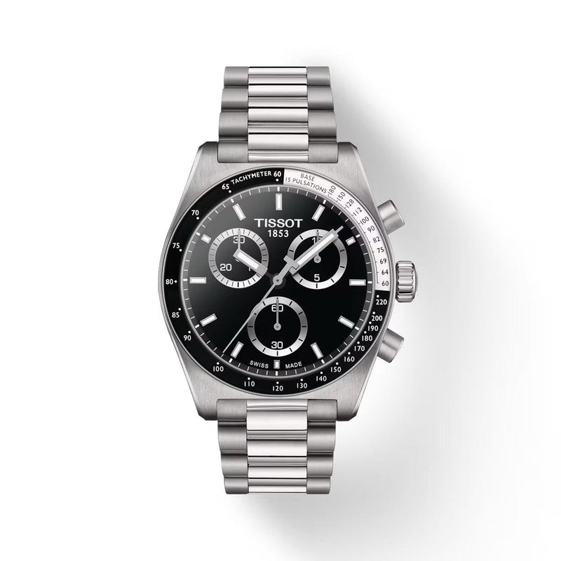 TISSOT PR516 CHRONOGRAPH MED SORT URSKIVE - Herreur - T1494171105100