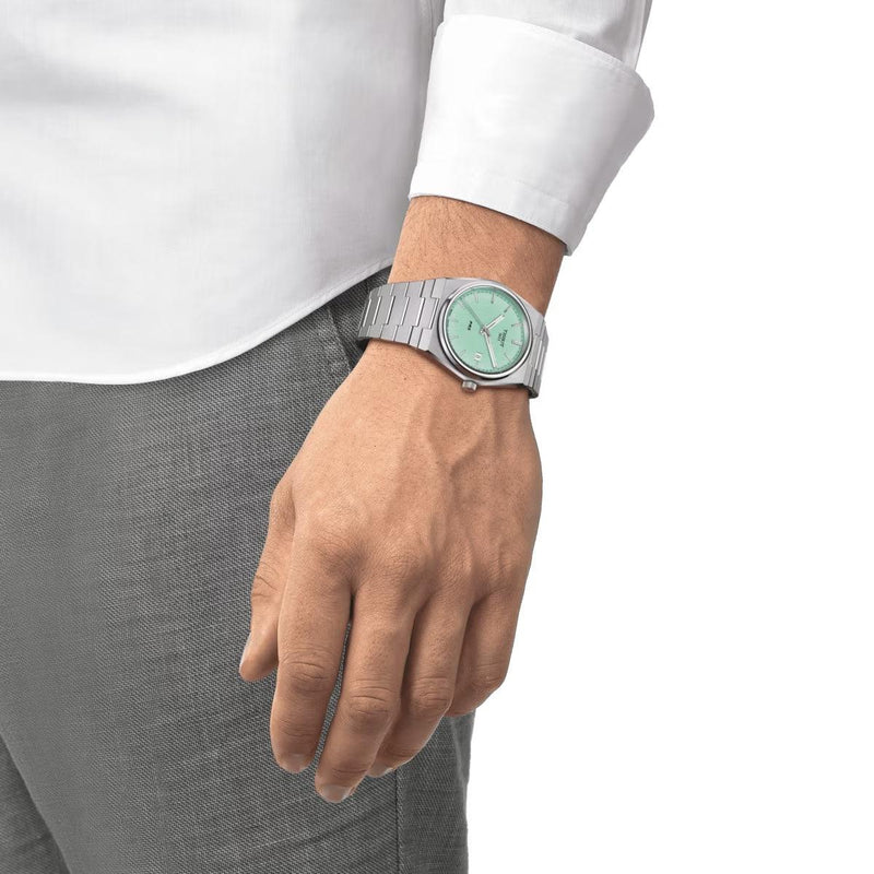 TISSOT PRX 40MM ICE BLUE URSKIVE - Herreur - T1374101109101