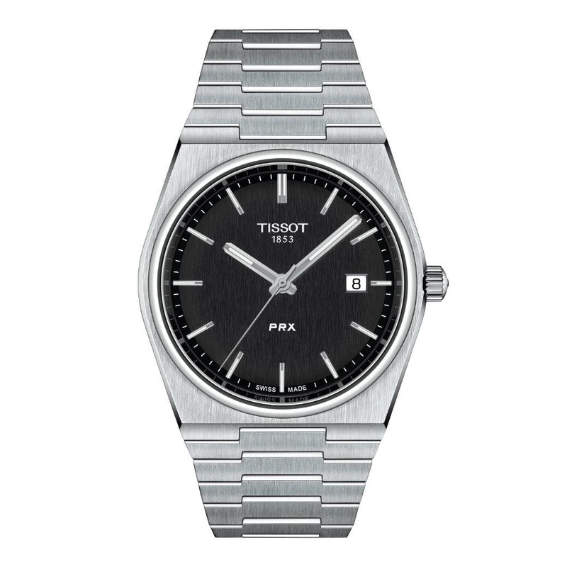 TISSOT PRX 40MM SORT URSKIVE - Herreur - T1374101105100