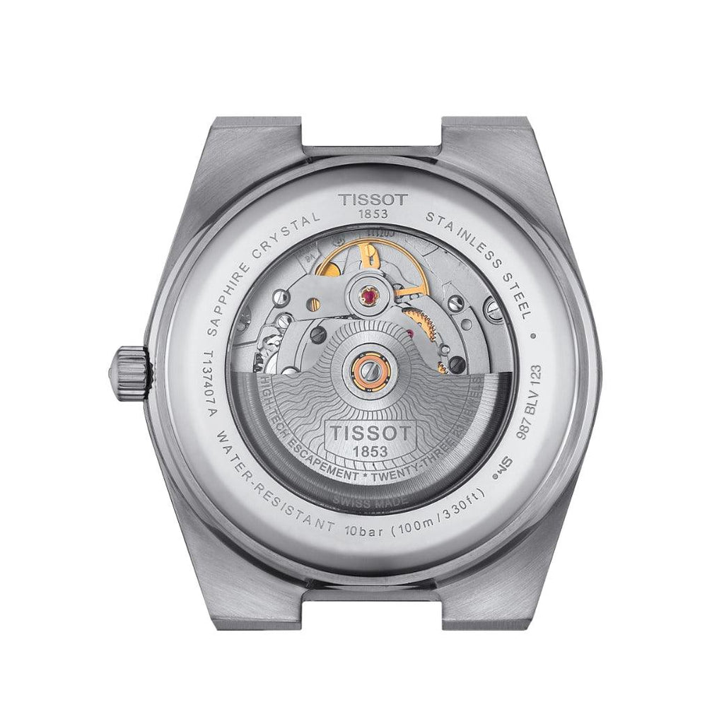 TISSOT PRX POWERMATIC 80 MED BLÅ URSKIVE - Herreur - T1374071104100