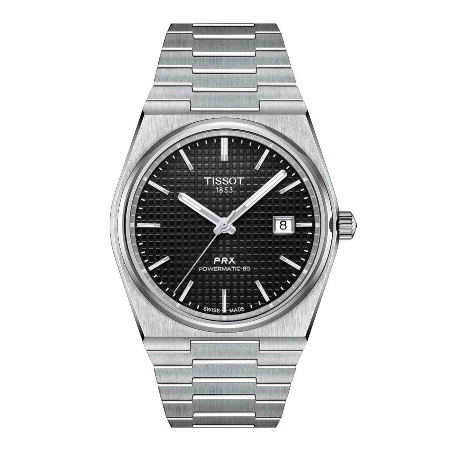 TISSOT PRX POWERMATIC 80 MED SORT URSKIVE - Herreur - T1374071105100