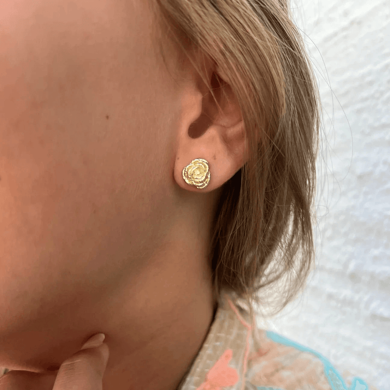 Wioga Diana Forgyldte Rose Ørestikker - Øreringe - E-8811-GP