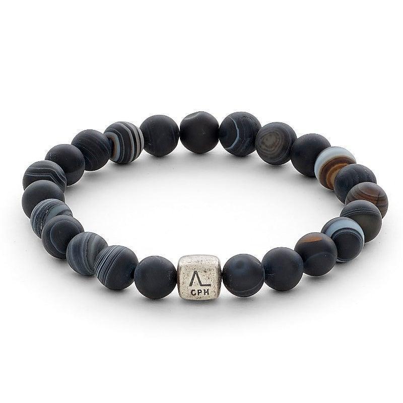 Alexander Lynggaard Armbånd - Striped Agat 8mm - Armbånd - C00403-001