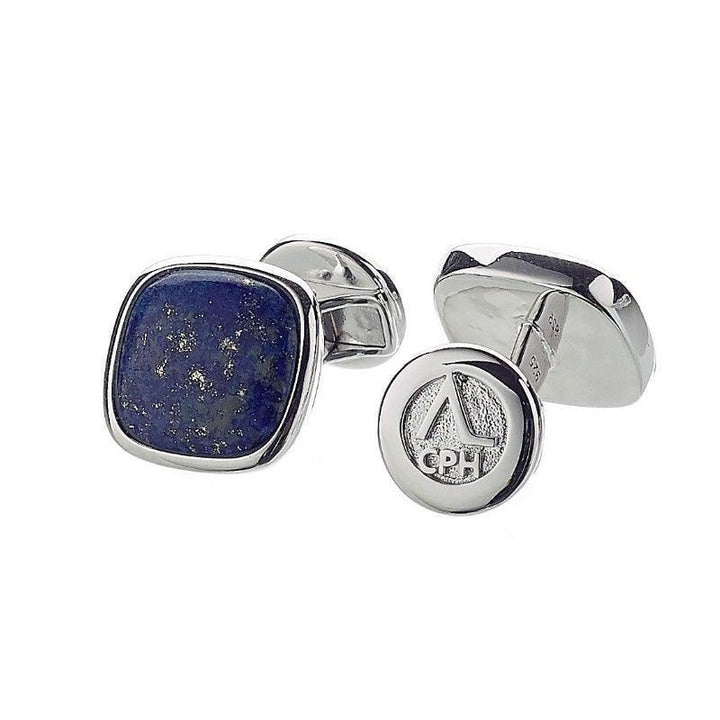 Alexander Lynggaard Hope Cufflinks Lapis zeigt Manschettenknöpfe in Silber mit blauen Lapissteinen. Modell H31105-1