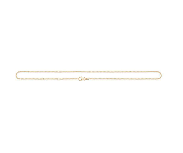 Anker Facet Sølv Forgyldt Halskæde 45 cm - Halskæde - 9220100