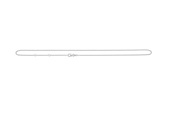 Ankerfacetten-Silberhalskette 55 cm auf weißem Hintergrund, schlichte und elegante Silberkette. Modell 9120111-9120111-2
