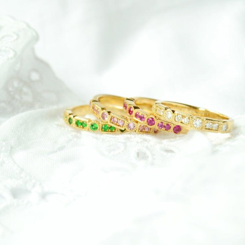 Anpé Atelier Trine Ji Green Ring 14kt Guld - Ringe - 2500-001