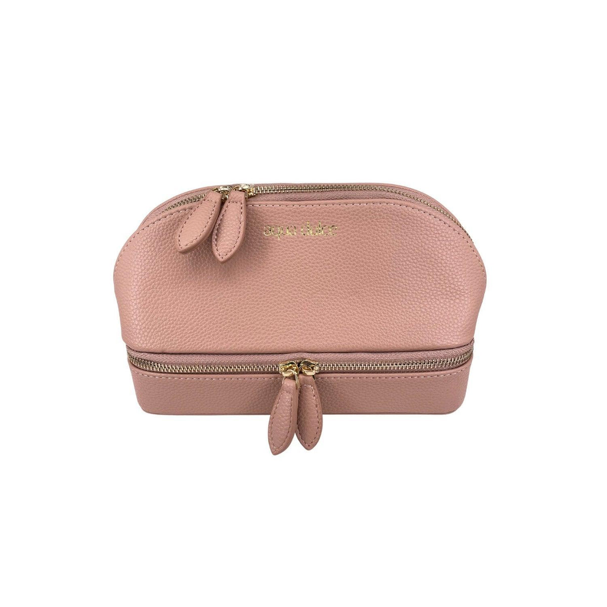 Aqua Dulce Big Rose Jewellery Box, rosafarbene Schmuckschatulle in Lederoptik mit goldenen Details. Modell 5032-5032-1