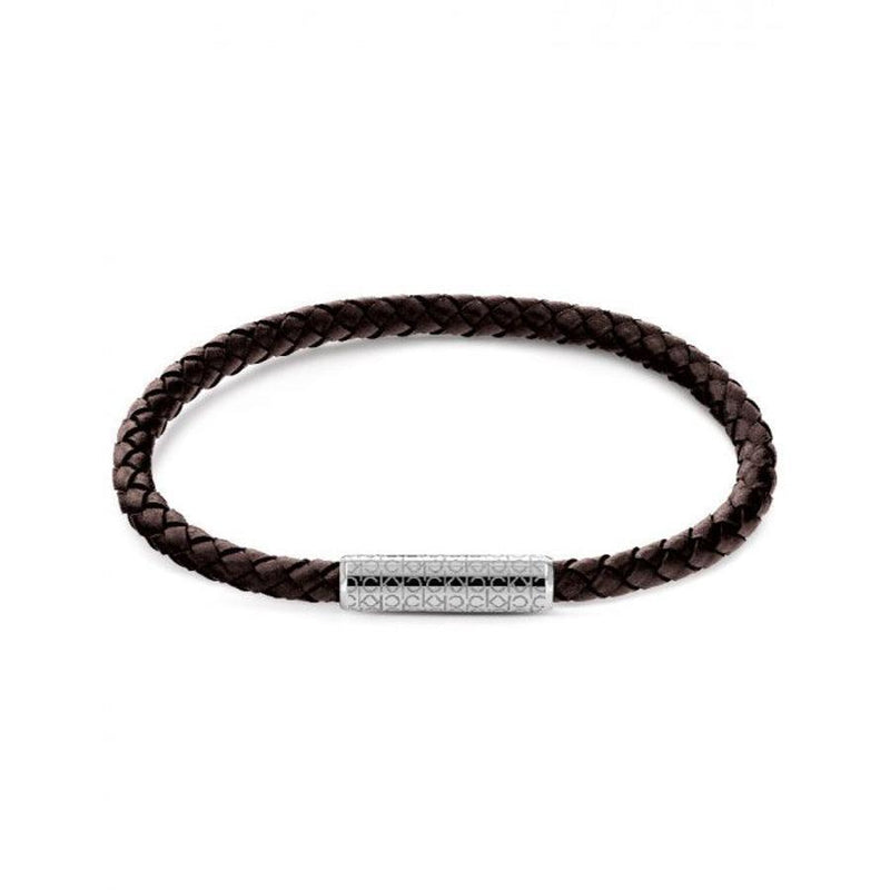 Calvin Klein Braided Bracelet 19,5cm læder brun - 35000102 - Armbånd - 35000102