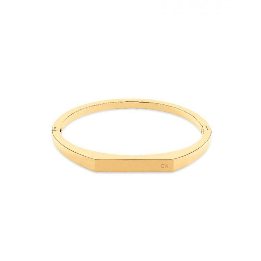 Calvin Klein Faceted Bar Bangle Stål/Gold - 35000046 - Armbånd - 35000046