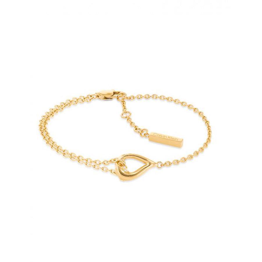 Calvin Klein Sculptured Drops 19 cm Bracelet stål/gold - 35000077 - Armbånd - 35000077