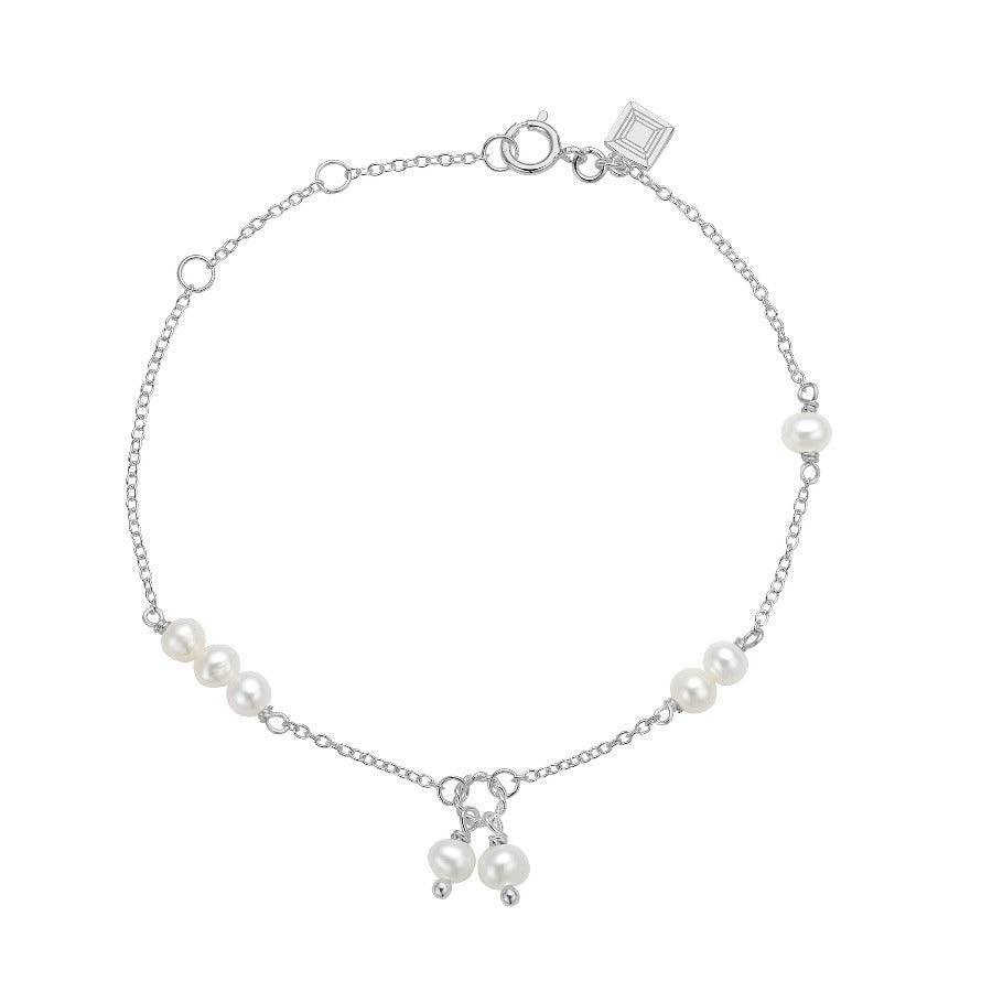 Carré Armbånd Med Perle - SB4364BI - Armbånd - SB4364BI