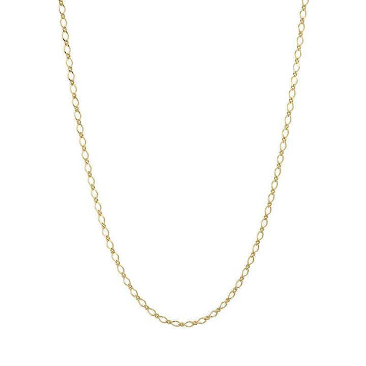 Carre-Halskette aus vergoldetem Silber, klassische runde Ankerkette in goldener Farbe. Modell FC4329-FC4329-1.