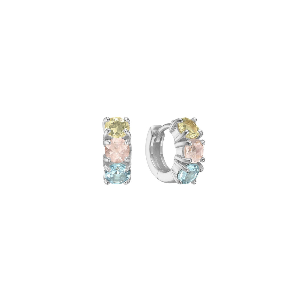 Carré Hoops Med Mix Sten - SH4373 - Øreringe - SH4373LQRQBT